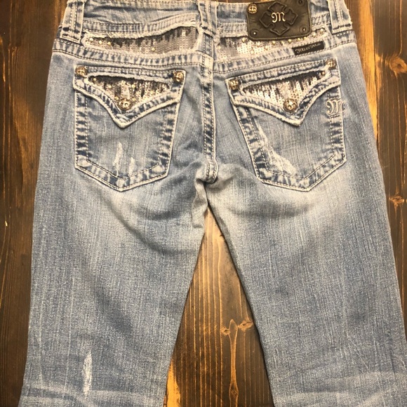 Miss Me JP5146B5 Blue Jeans Sequin Embellished Pockets SZ 27 Color:OK 28C - Picture 6 of 11